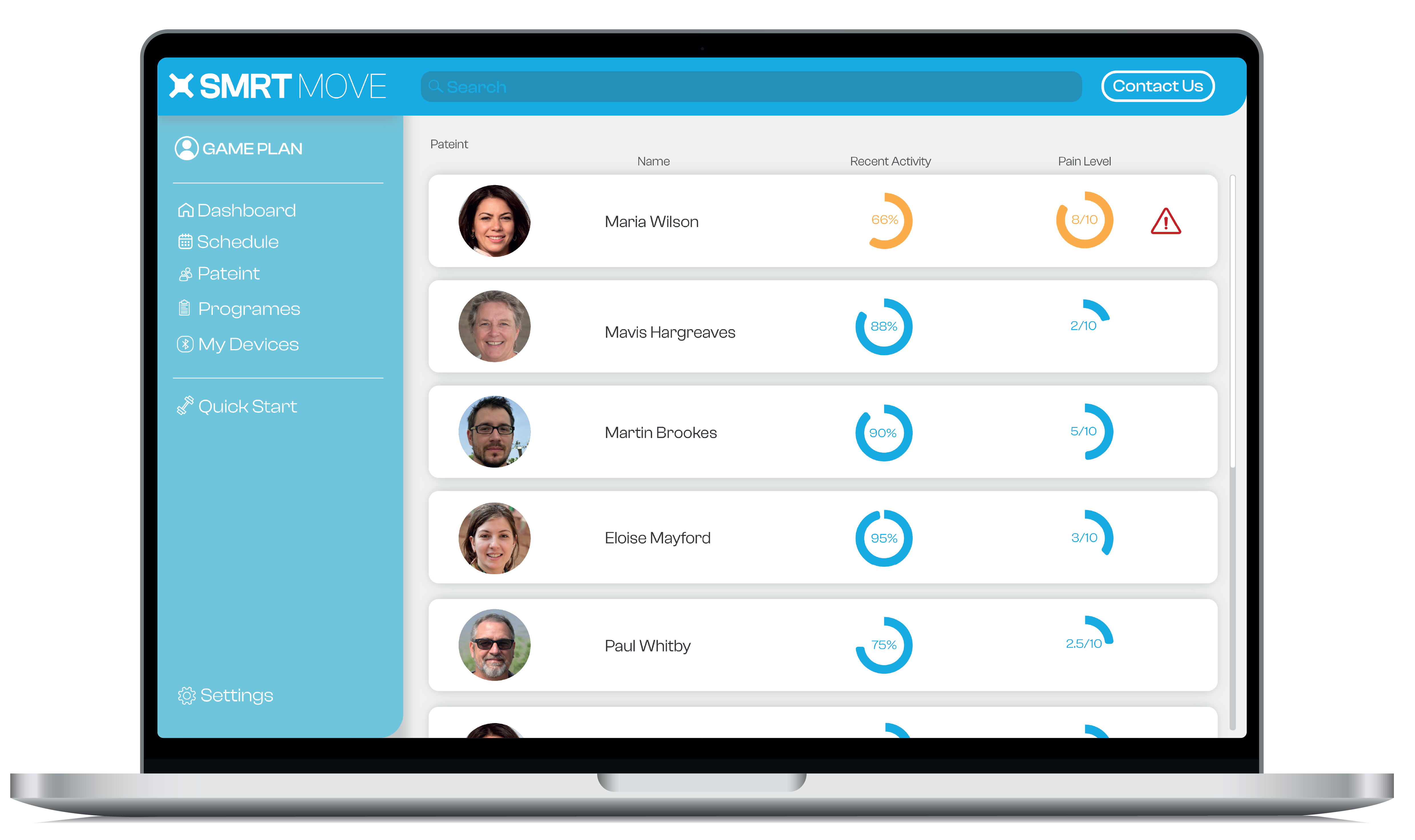 Clinician Web View